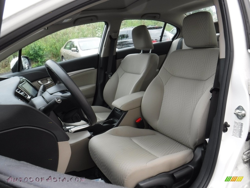 2015 Civic EX Sedan - Taffeta White / Beige photo #14