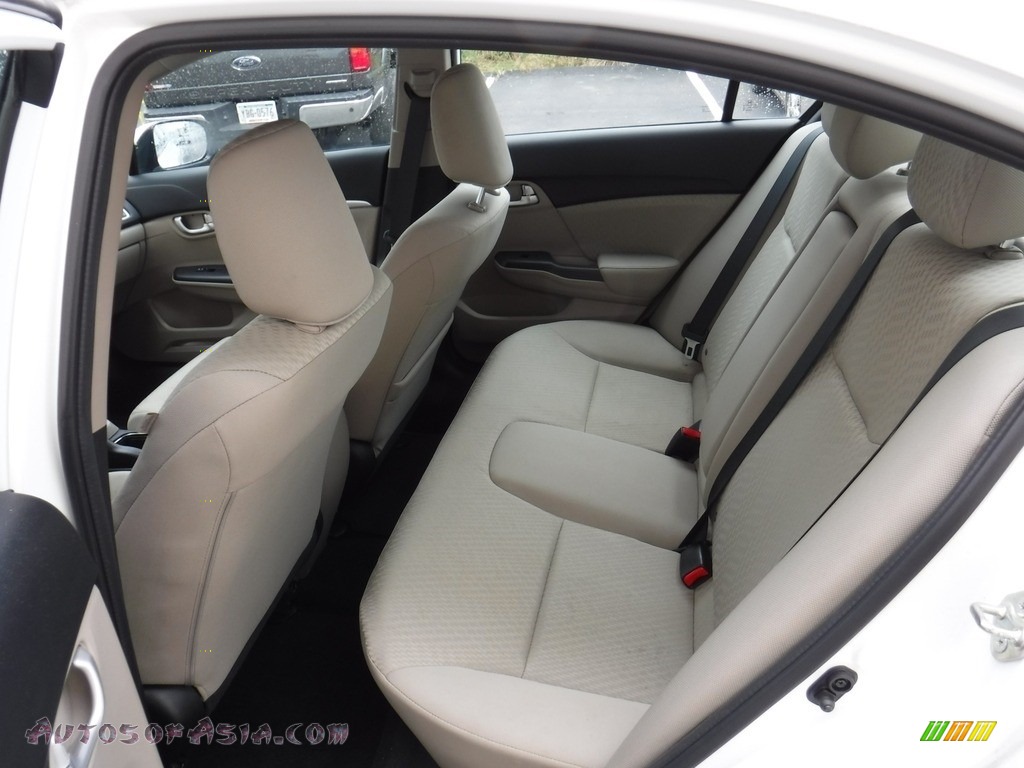 2015 Civic EX Sedan - Taffeta White / Beige photo #21