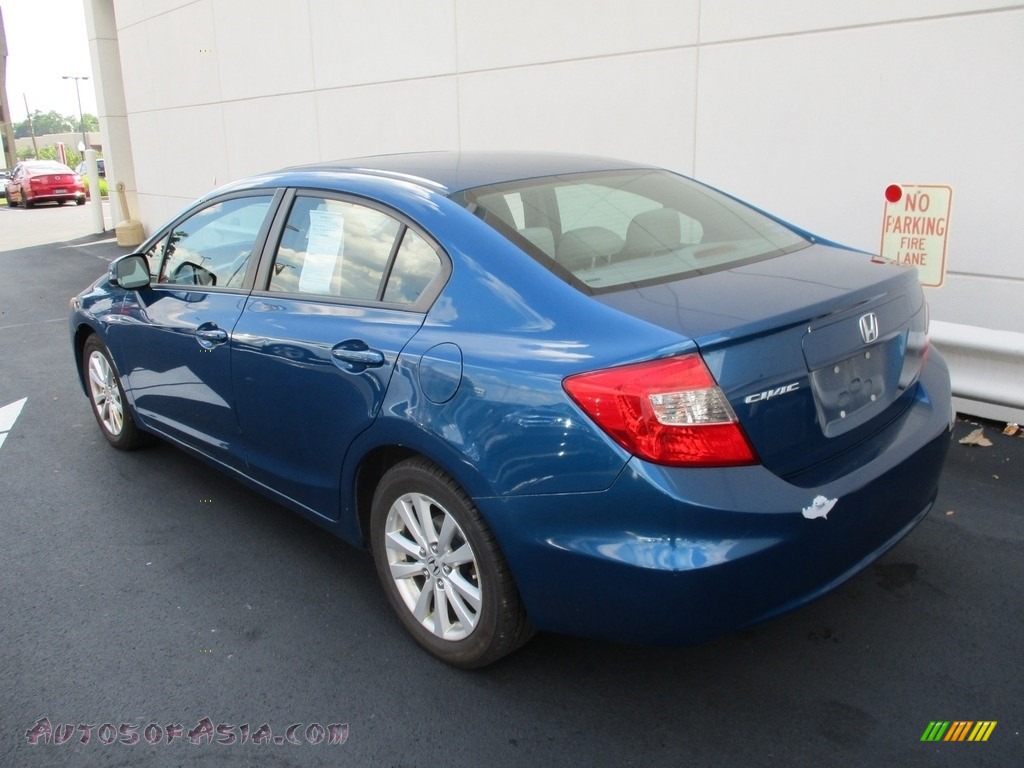 2012 Civic EX Sedan - Dyno Blue Pearl / Gray photo #3