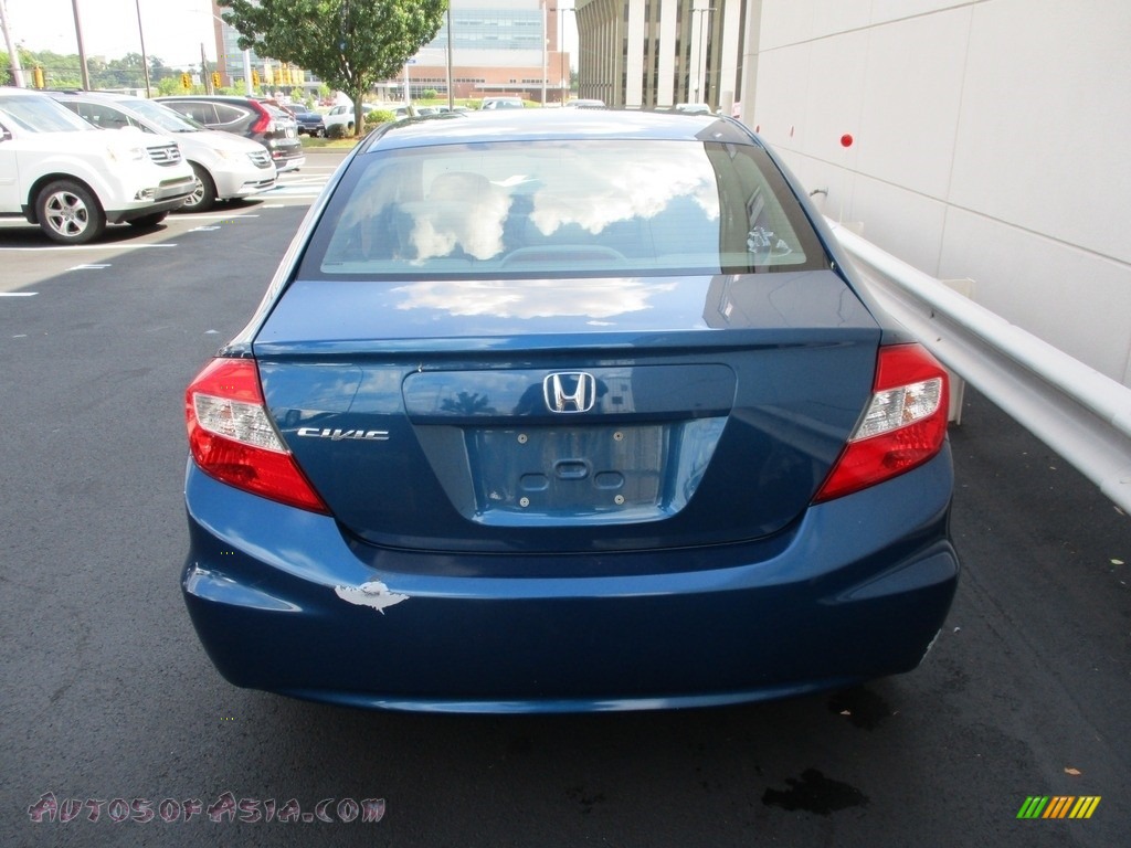 2012 Civic EX Sedan - Dyno Blue Pearl / Gray photo #4