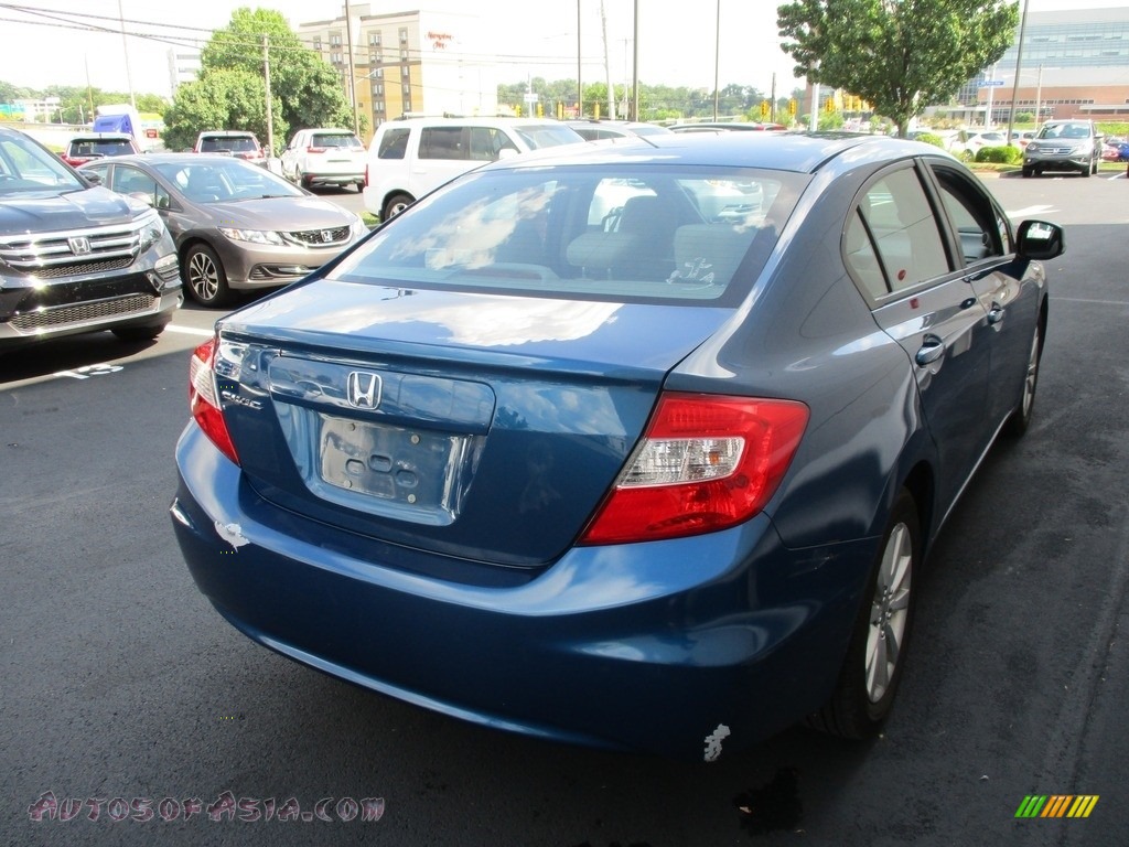 2012 Civic EX Sedan - Dyno Blue Pearl / Gray photo #5