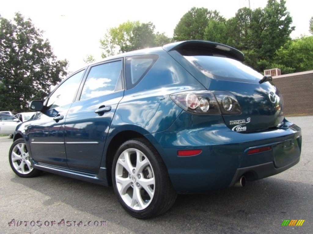 2008 MAZDA3 s Sport Hatchback - Aurora Blue Mica / Gray photo #8