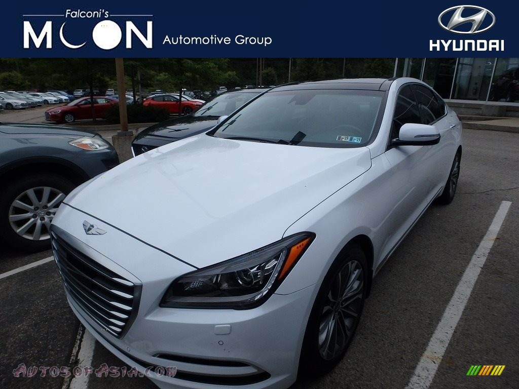 Casablanca White / Black Hyundai Genesis 3.8 Sedan