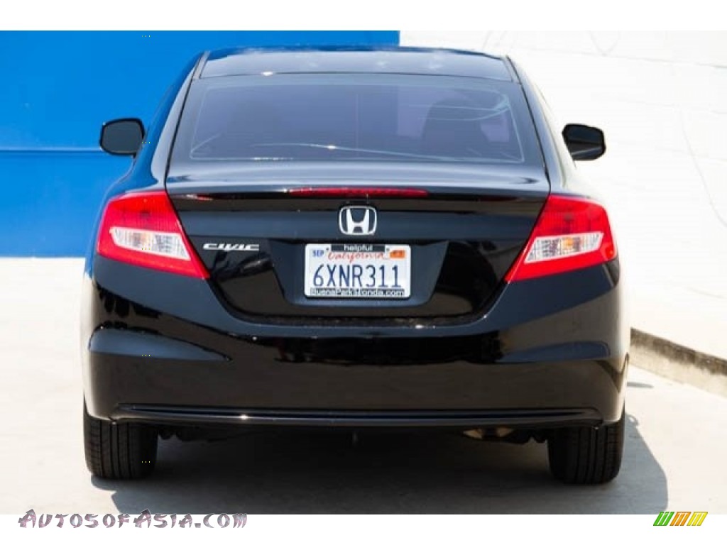 2012 Civic EX Coupe - Crystal Black Pearl / Gray photo #10