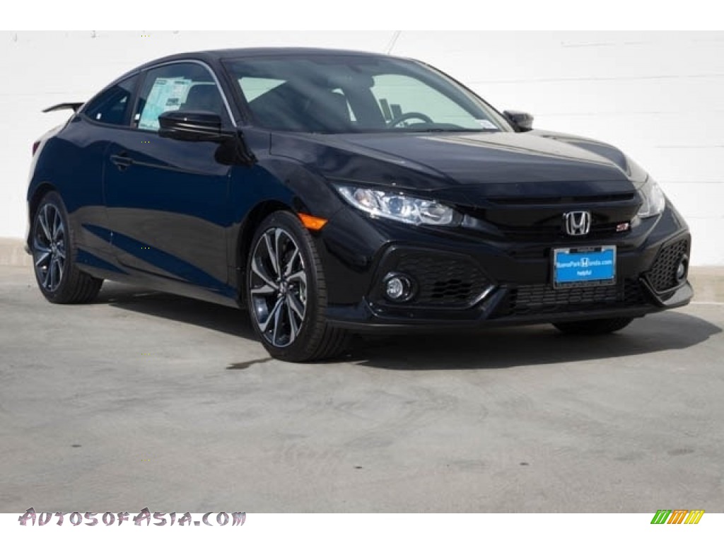 2018 Civic Si Coupe - Crystal Black Pearl / Black photo #1
