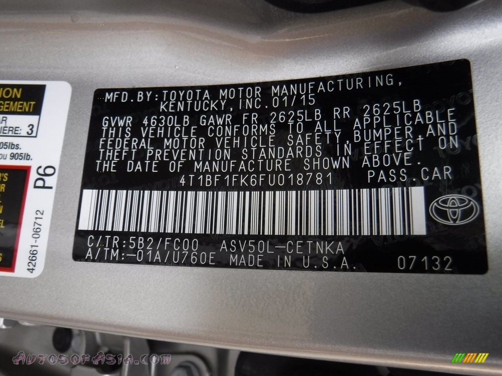 2015 Camry LE - Creme Brulee Mica / Almond photo #26
