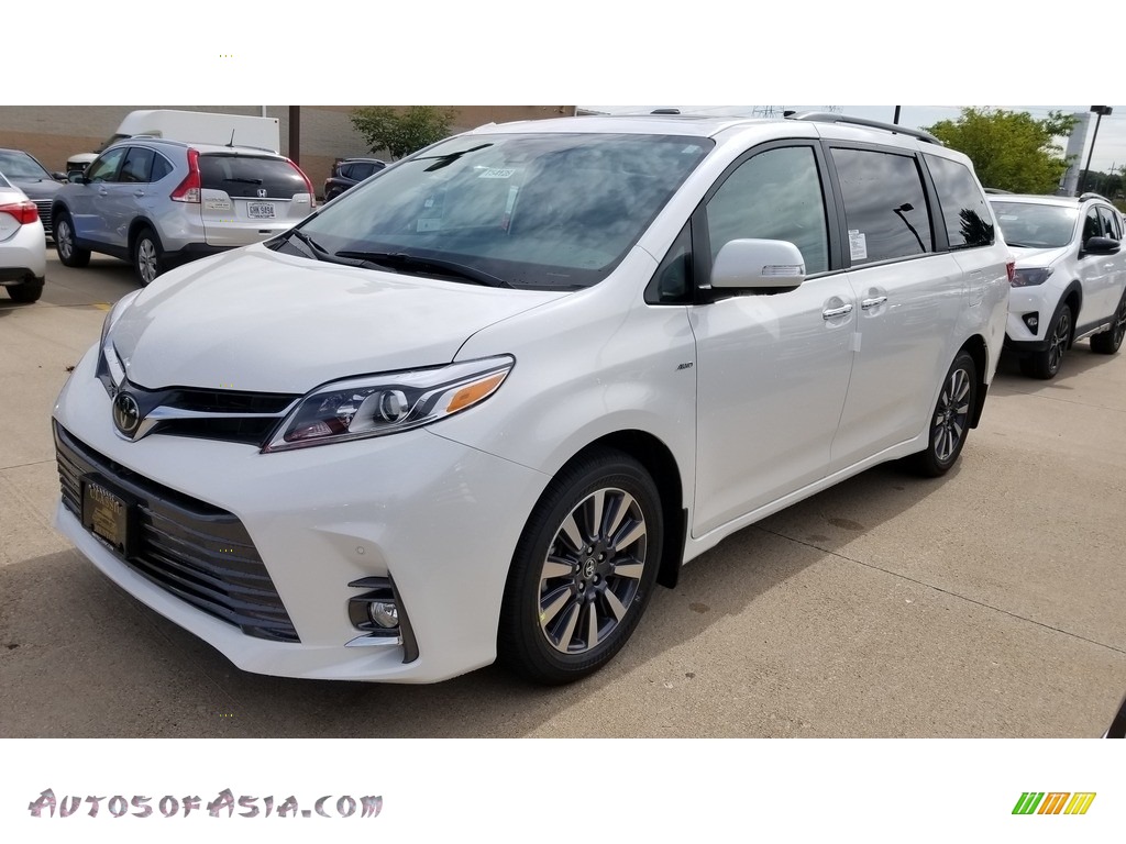 Blizzard Pearl White / Ash Toyota Sienna Limited AWD