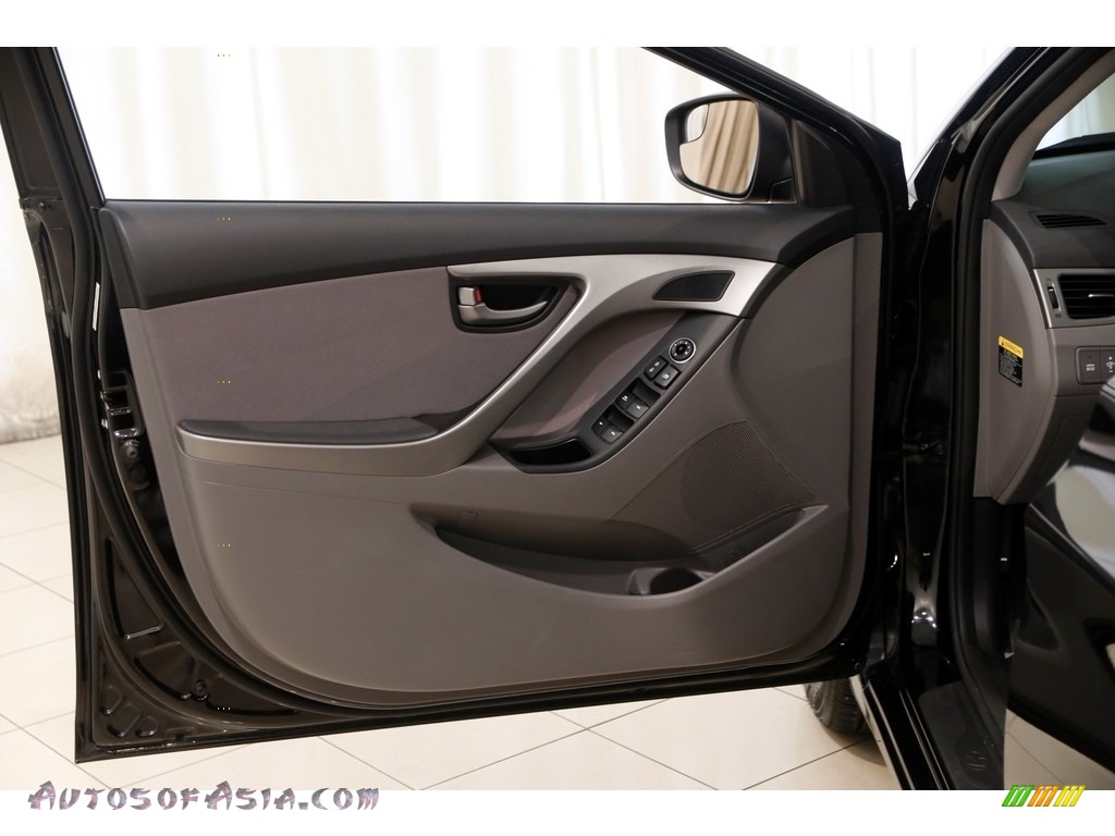 2015 Elantra SE Sedan - Black Diamond / Gray photo #4