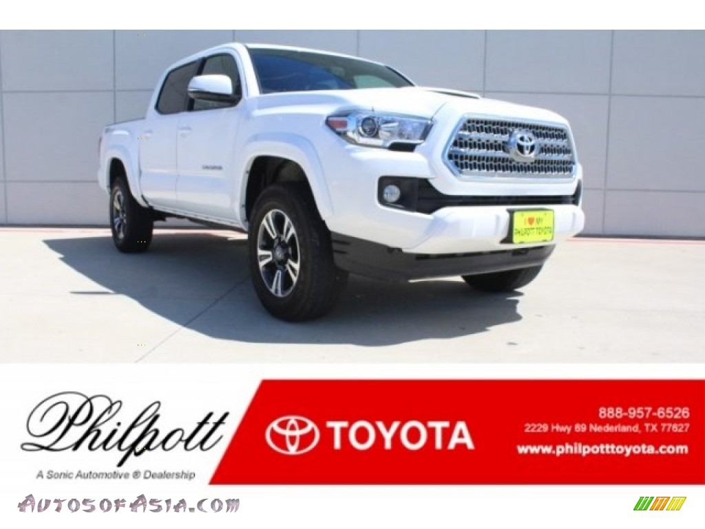 Super White / Cement Gray Toyota Tacoma TRD Sport Double Cab