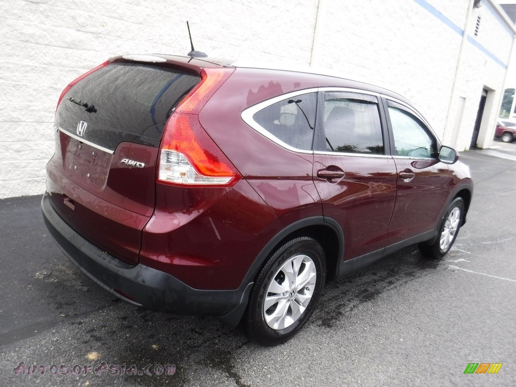 2012 CR-V EX-L 4WD - Basque Red Pearl II / Gray photo #9