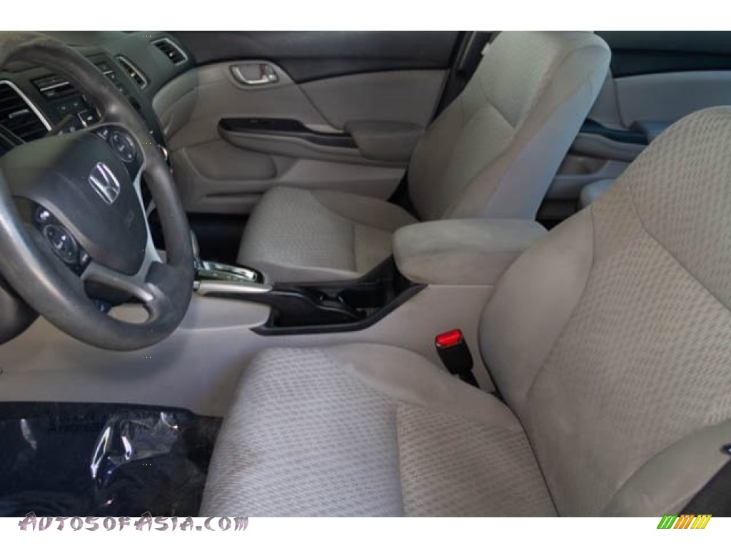 2014 Civic LX Sedan - Crystal Black Pearl / Gray photo #3