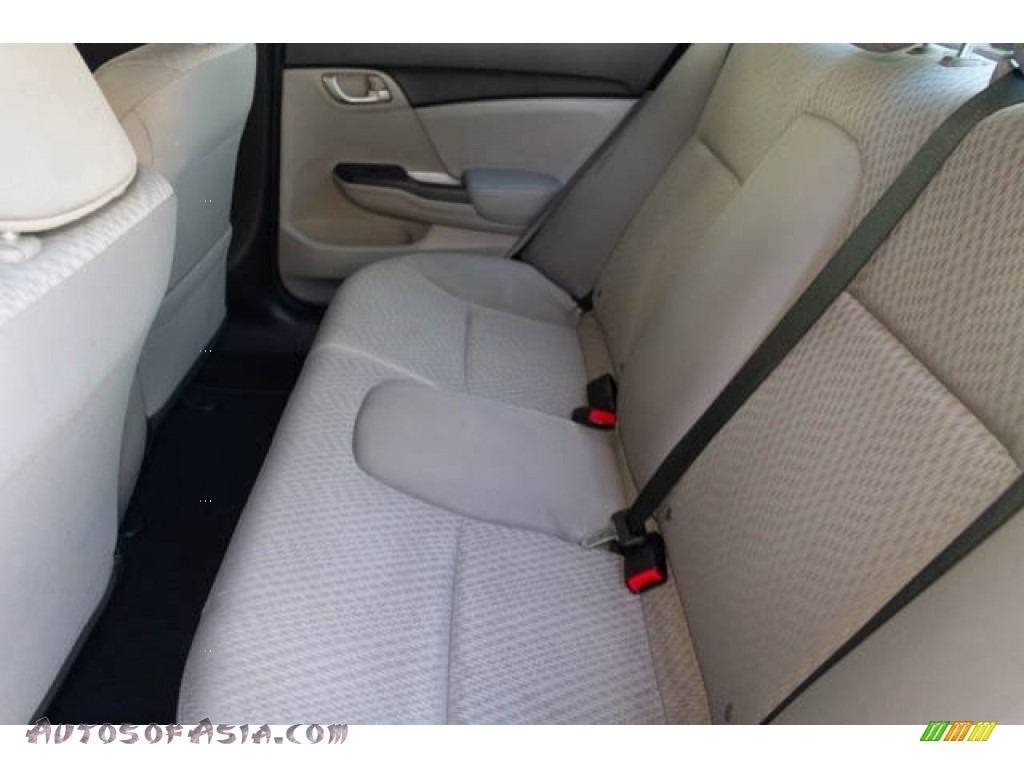 2014 Civic LX Sedan - Crystal Black Pearl / Gray photo #4