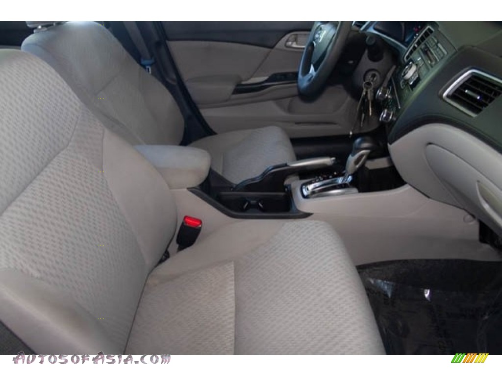 2014 Civic LX Sedan - Crystal Black Pearl / Gray photo #20