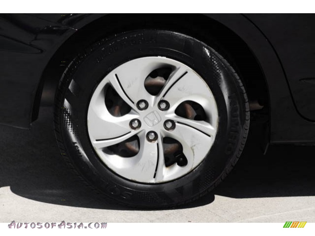 2014 Civic LX Sedan - Crystal Black Pearl / Gray photo #30