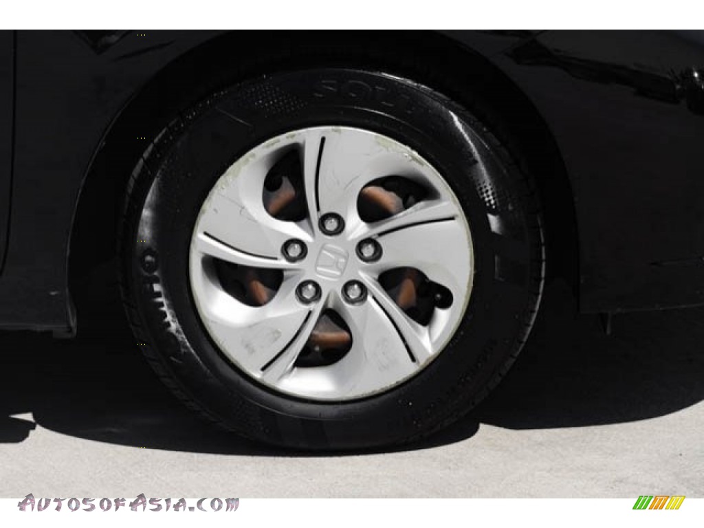 2014 Civic LX Sedan - Crystal Black Pearl / Gray photo #31