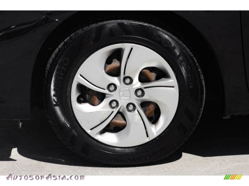 2014 Civic LX Sedan - Crystal Black Pearl / Gray photo #32