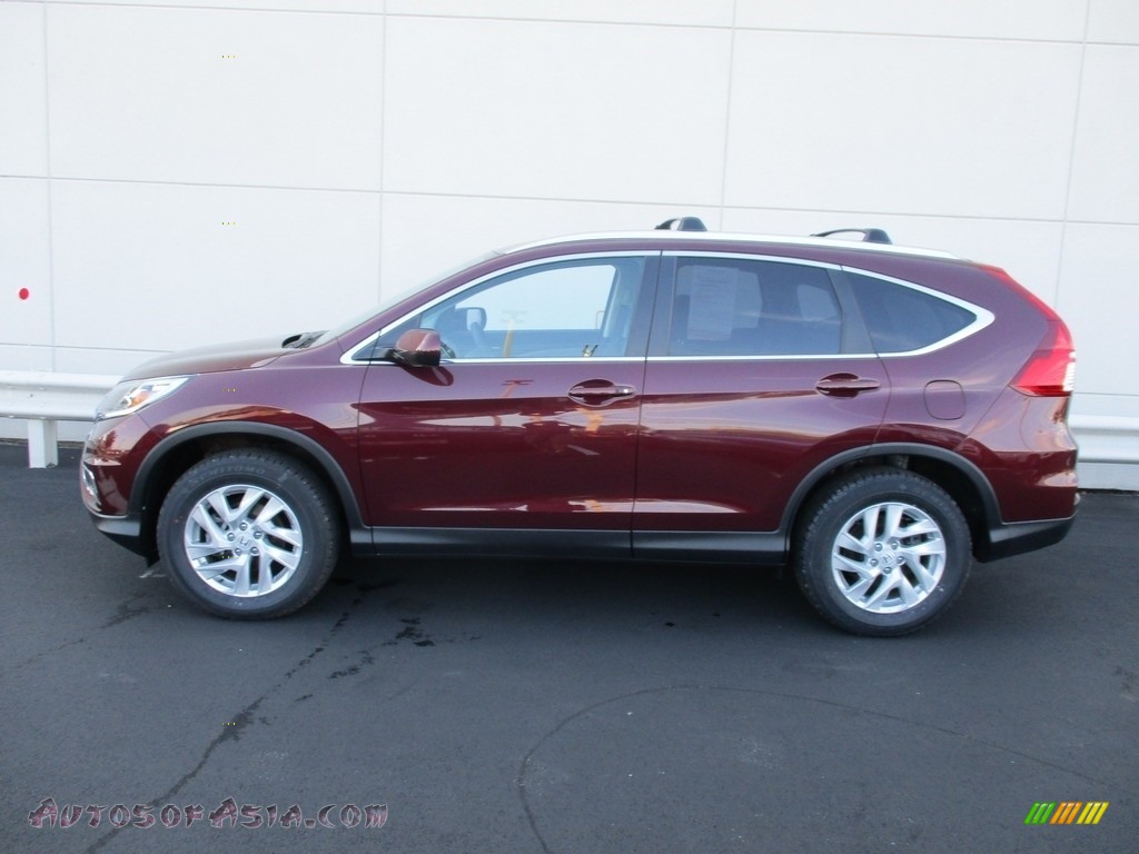 2015 CR-V EX - Basque Red Pearl II / Gray photo #2