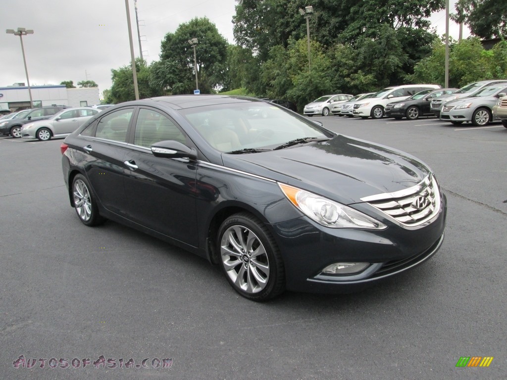 2012 Sonata Limited 2.0T - Pacific Blue Pearl / Camel photo #4