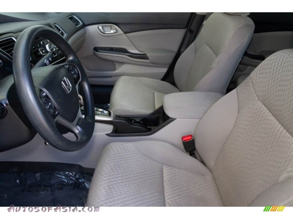 2015 Civic LX Sedan - Crystal Black Pearl / Gray photo #3
