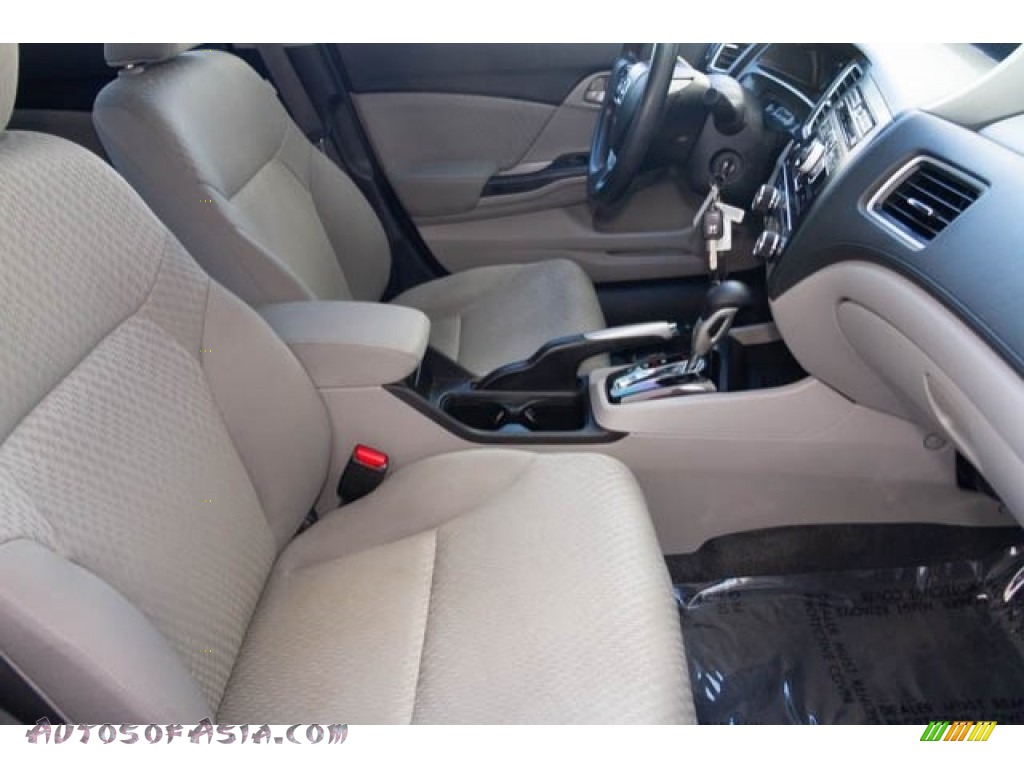 2015 Civic LX Sedan - Crystal Black Pearl / Gray photo #21