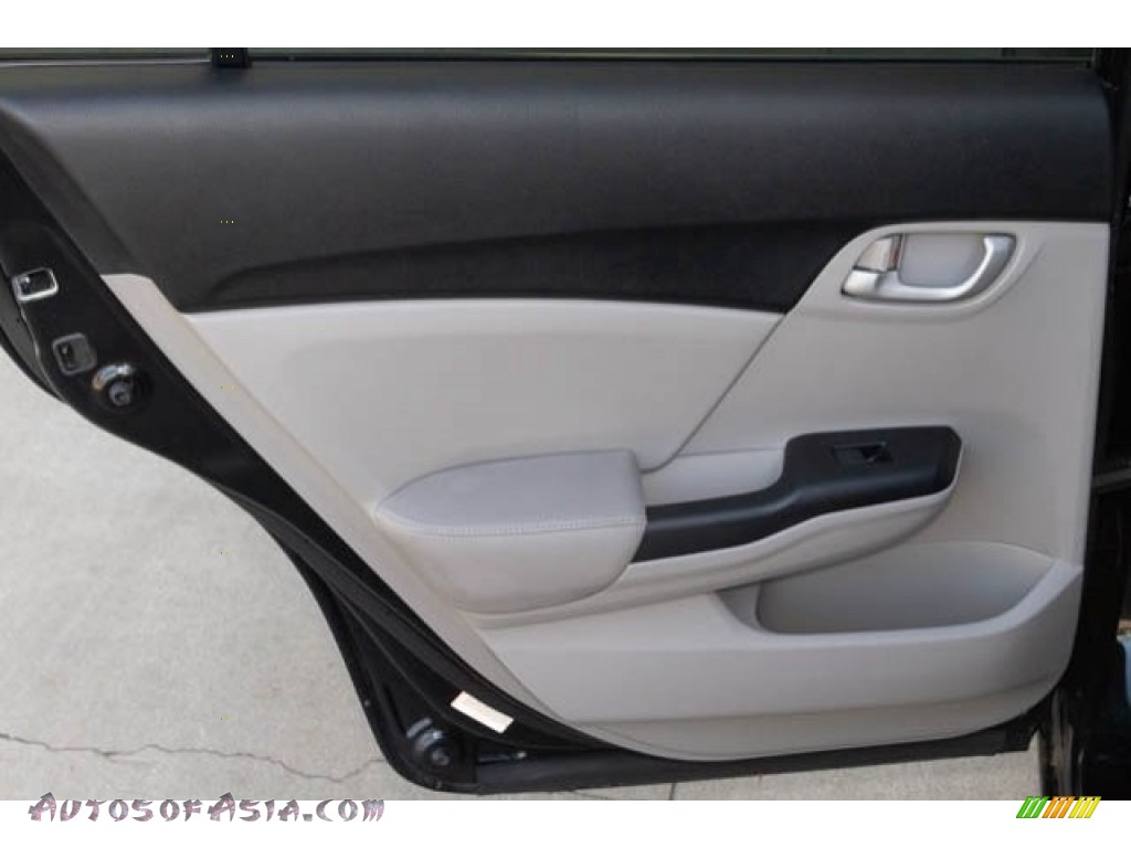 2015 Civic LX Sedan - Crystal Black Pearl / Gray photo #27