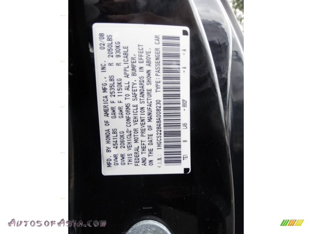 2008 Accord EX-L V6 Coupe - Nighthawk Black Pearl / Black photo #26
