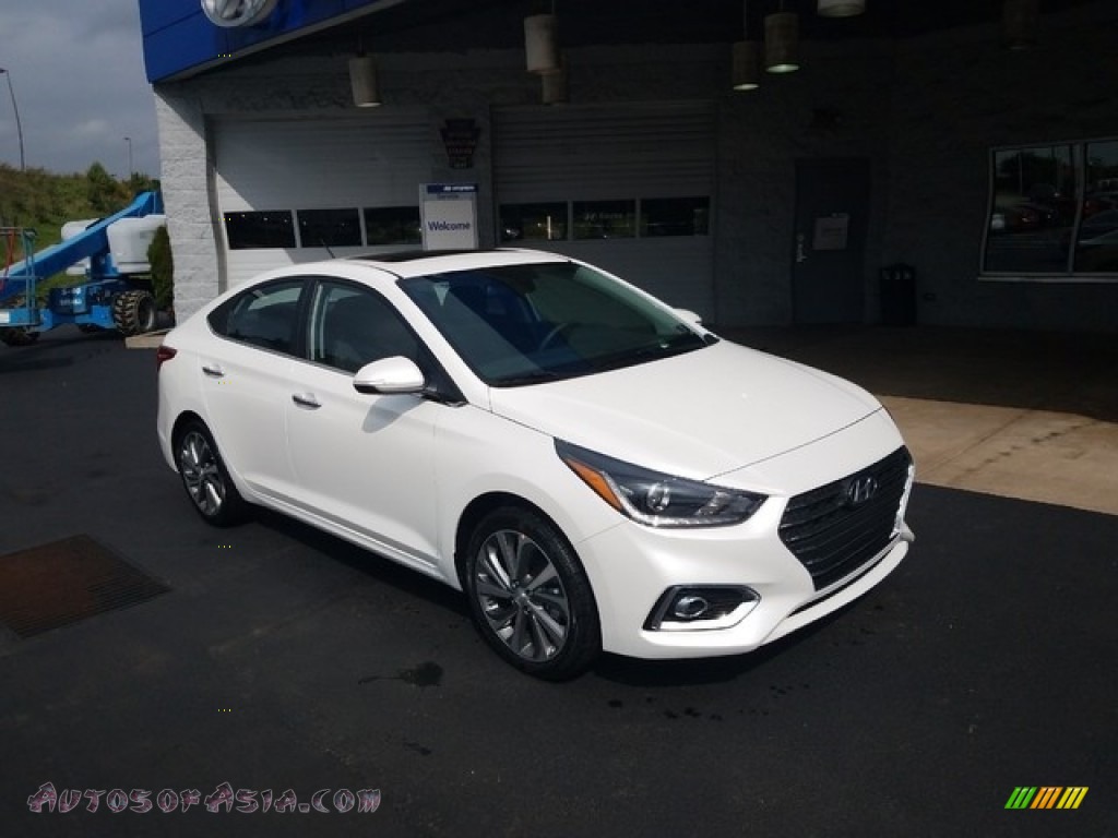 2019 Accent Limited - Frost White Pearl / Black photo #3
