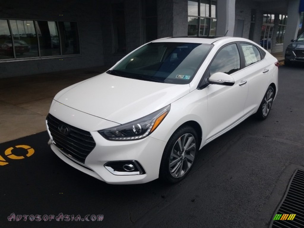 2019 Accent Limited - Frost White Pearl / Black photo #6
