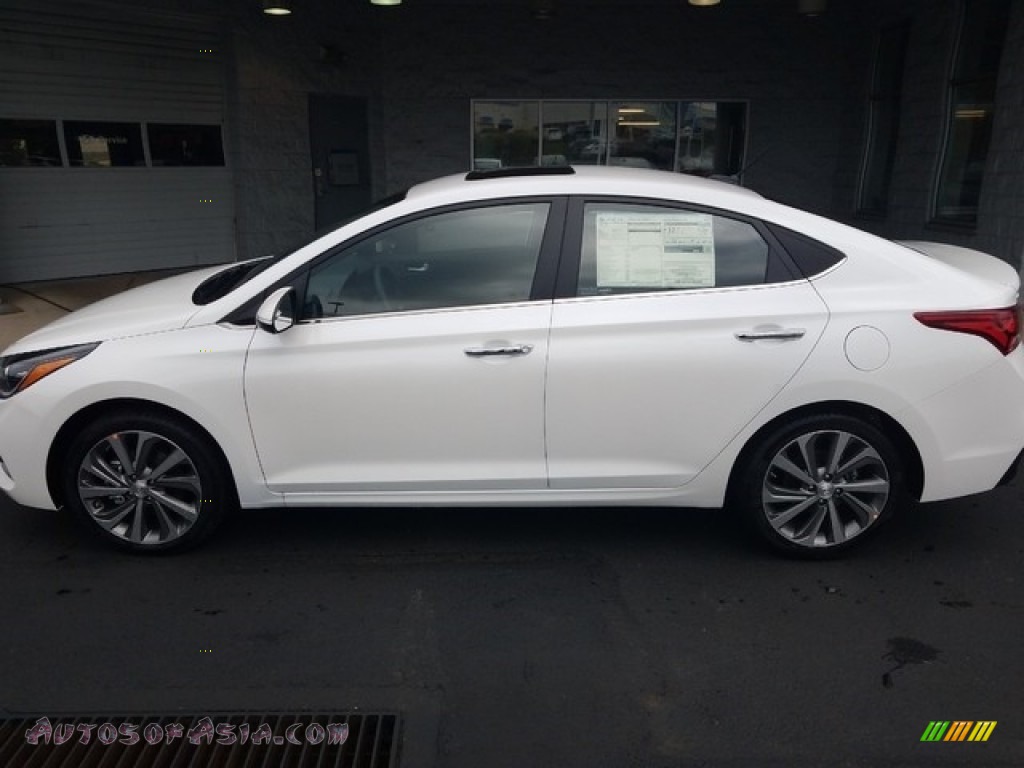 2019 Accent Limited - Frost White Pearl / Black photo #7