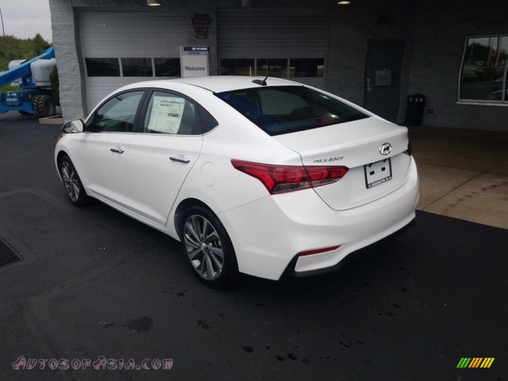 2019 Accent Limited - Frost White Pearl / Black photo #8