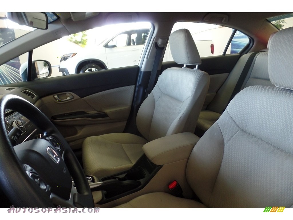 2015 Civic LX Sedan - Taffeta White / Beige photo #16
