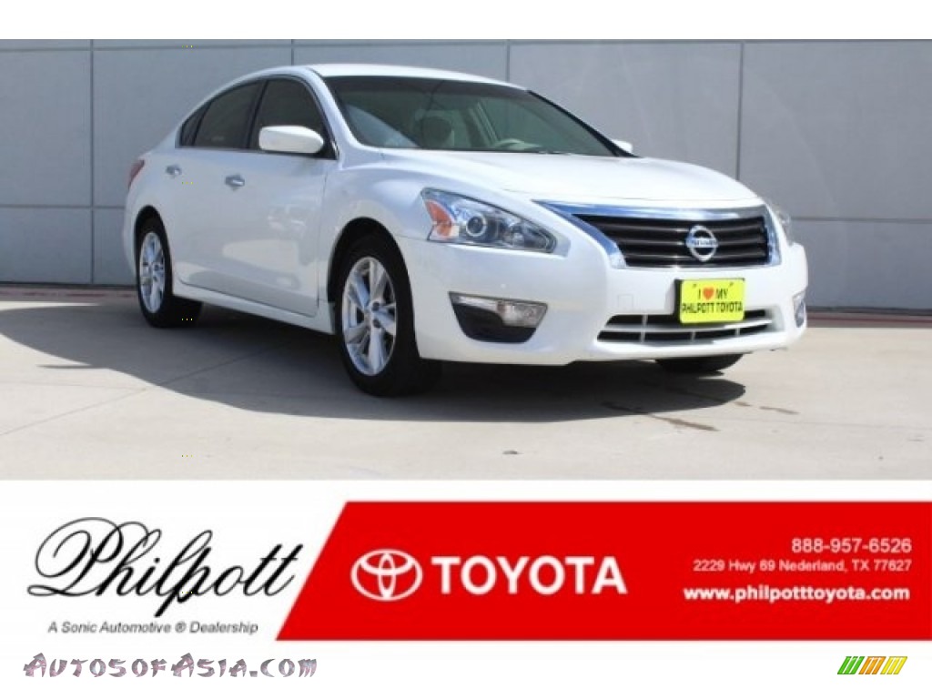 2013 Altima 2.5 SV - Pearl White / Beige photo #1