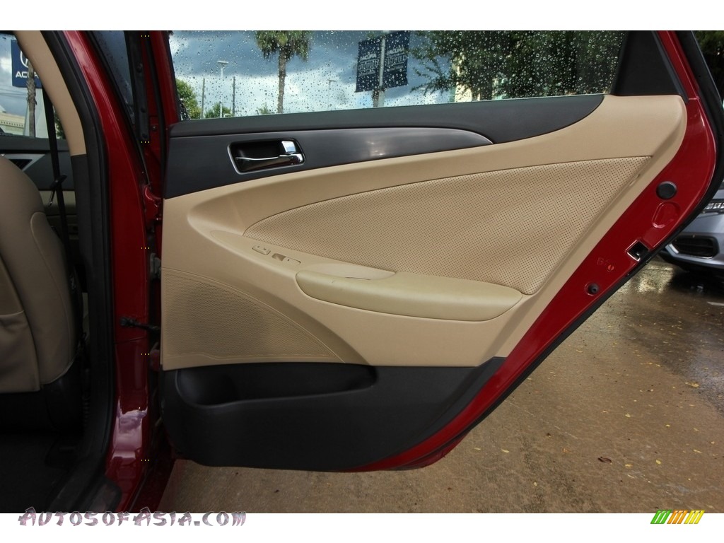 2013 Sonata Hybrid Limited - Venetian Red Pearl / Camel photo #43