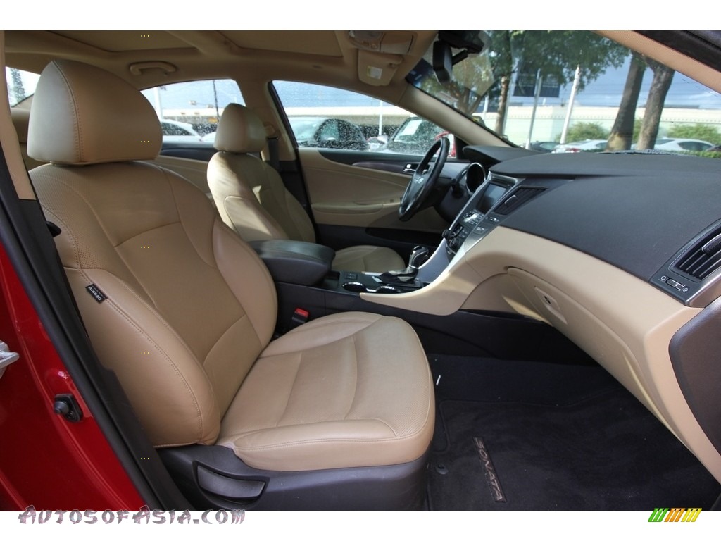 2013 Sonata Hybrid Limited - Venetian Red Pearl / Camel photo #46