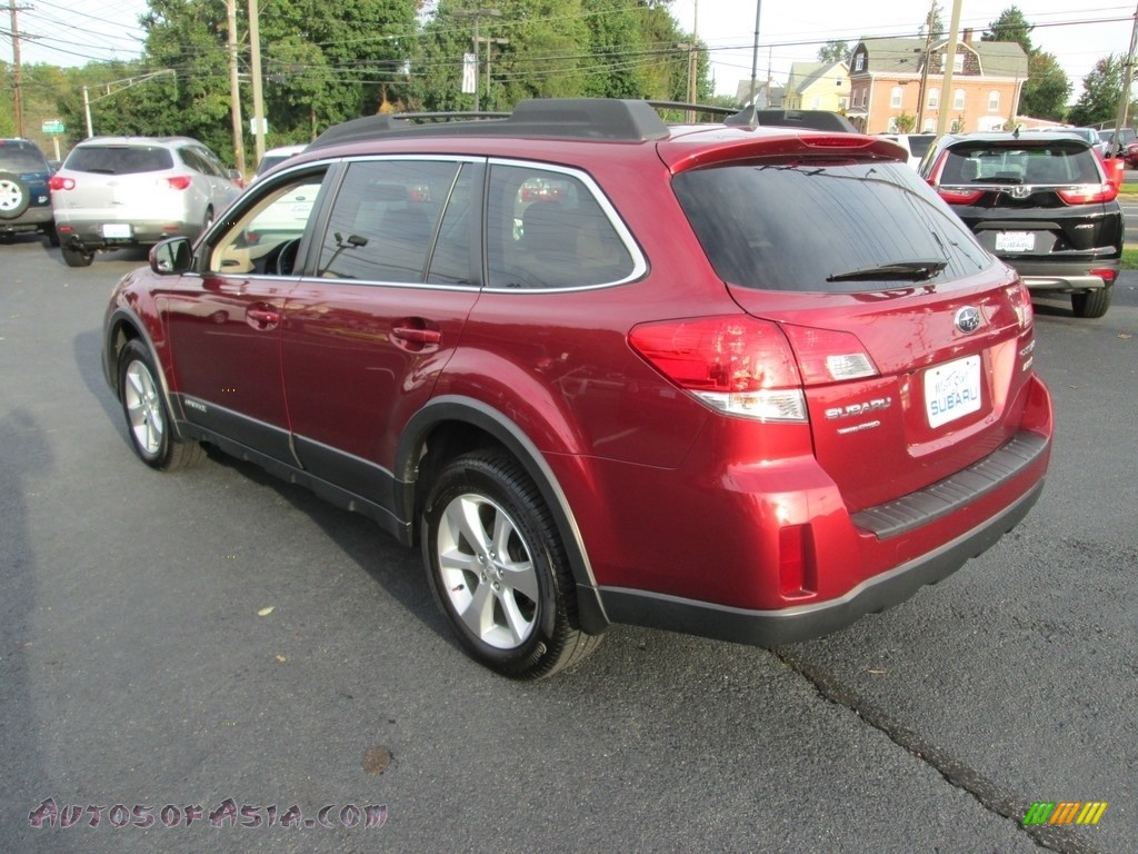 2014 Outback 2.5i Limited - Venetian Red Pearl / Ivory photo #8