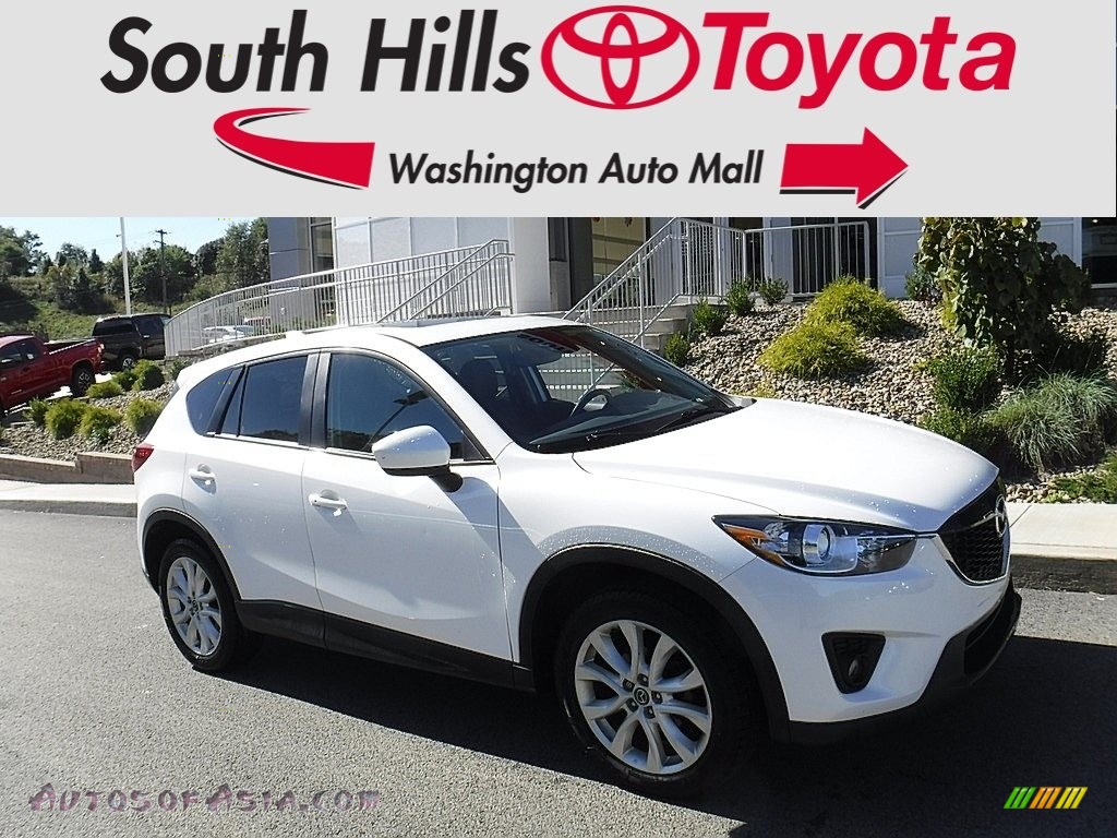 Crystal White Pearl Mica / Black Mazda CX-5 Grand Touring AWD