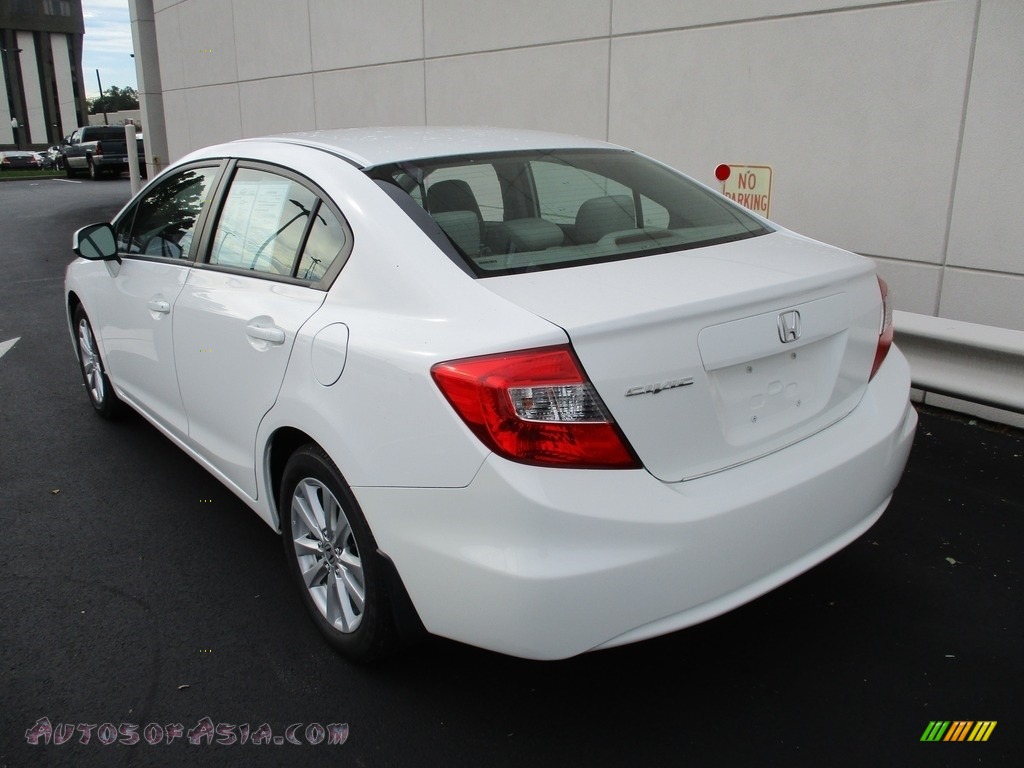 2012 Civic EX Sedan - Taffeta White / Gray photo #3