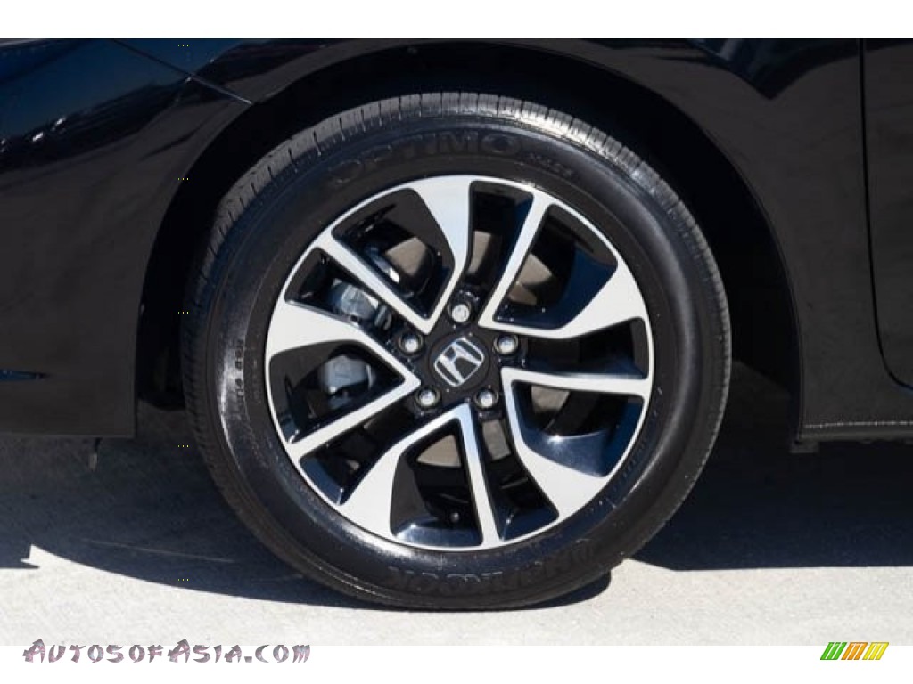 2015 Civic EX Sedan - Crystal Black Pearl / Gray photo #37