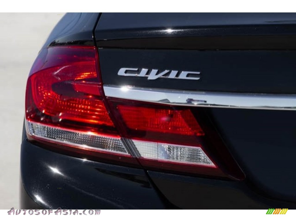 2015 Civic LX Sedan - Crystal Black Pearl / Black photo #11