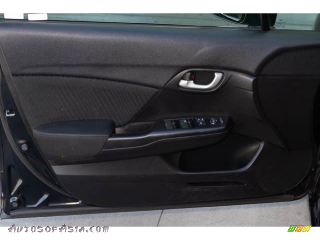 2015 Civic LX Sedan - Crystal Black Pearl / Black photo #25