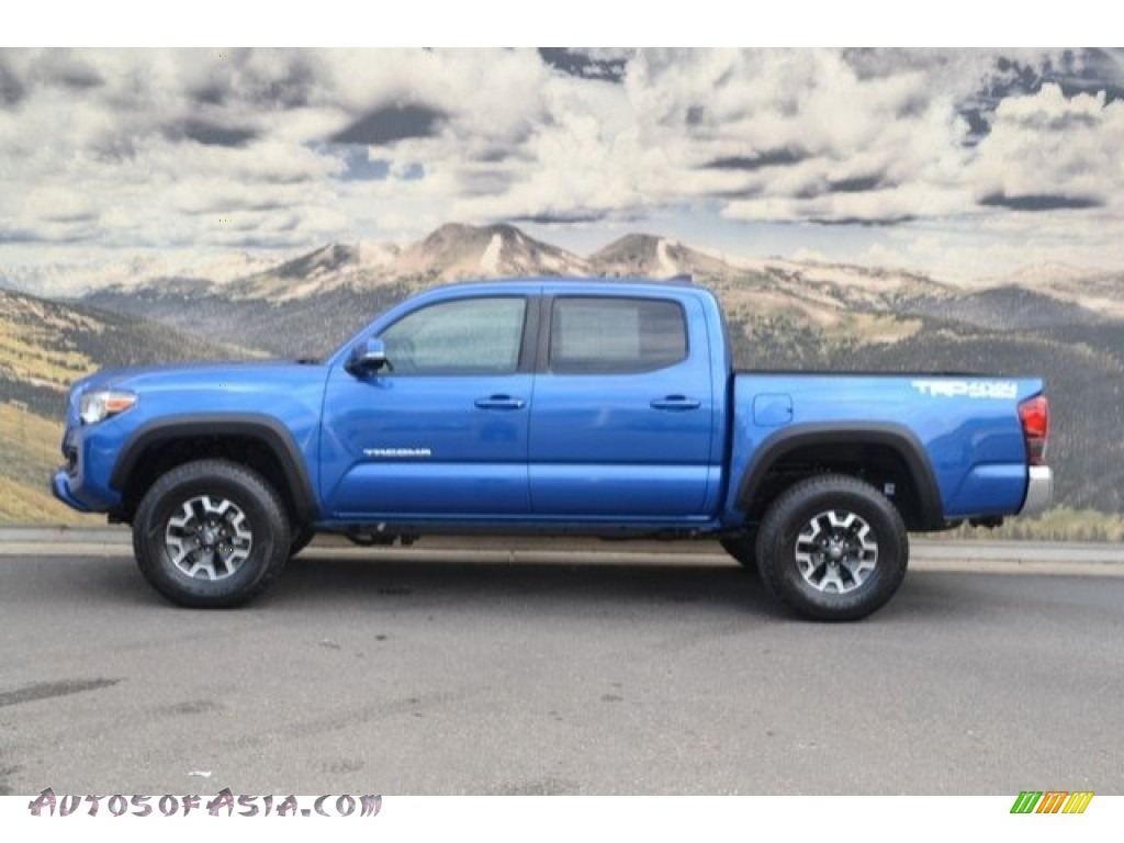 2018 Tacoma TRD Off Road Double Cab 4x4 - Blazing Blue Pearl / Cement Gray photo #6