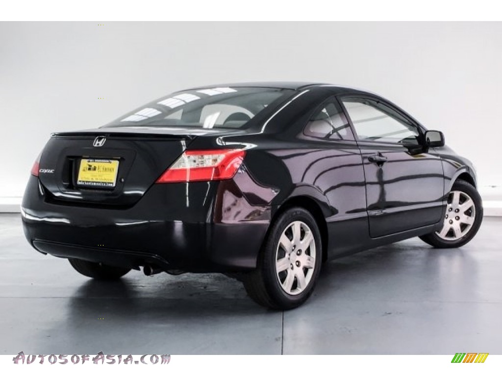 2009 Civic LX Coupe - Crystal Black Pearl / Gray photo #16