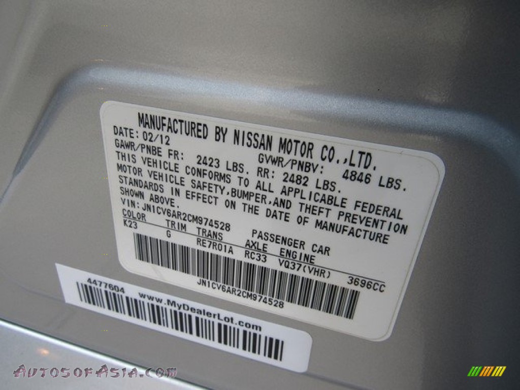 2012 G 37 x AWD Sedan - Liquid Platinum / Graphite photo #36