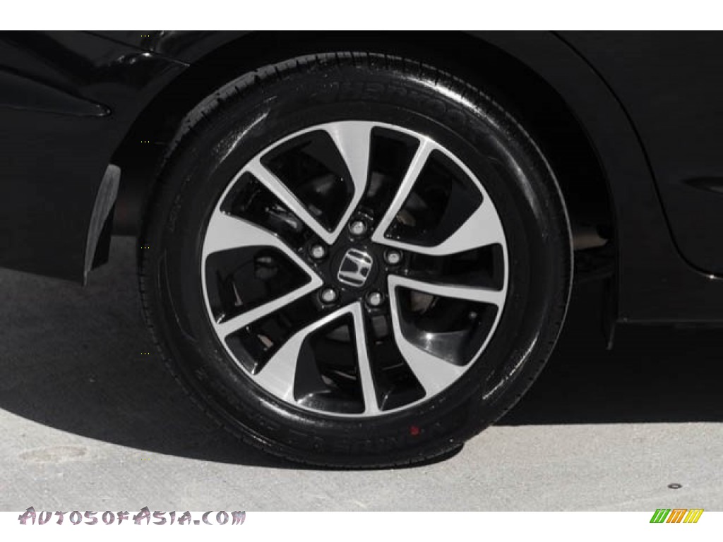 2015 Civic EX Sedan - Crystal Black Pearl / Black photo #34