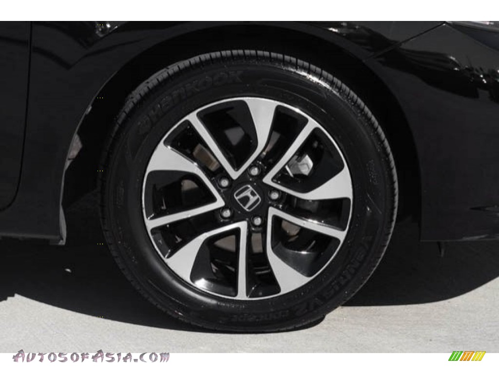 2015 Civic EX Sedan - Crystal Black Pearl / Black photo #35