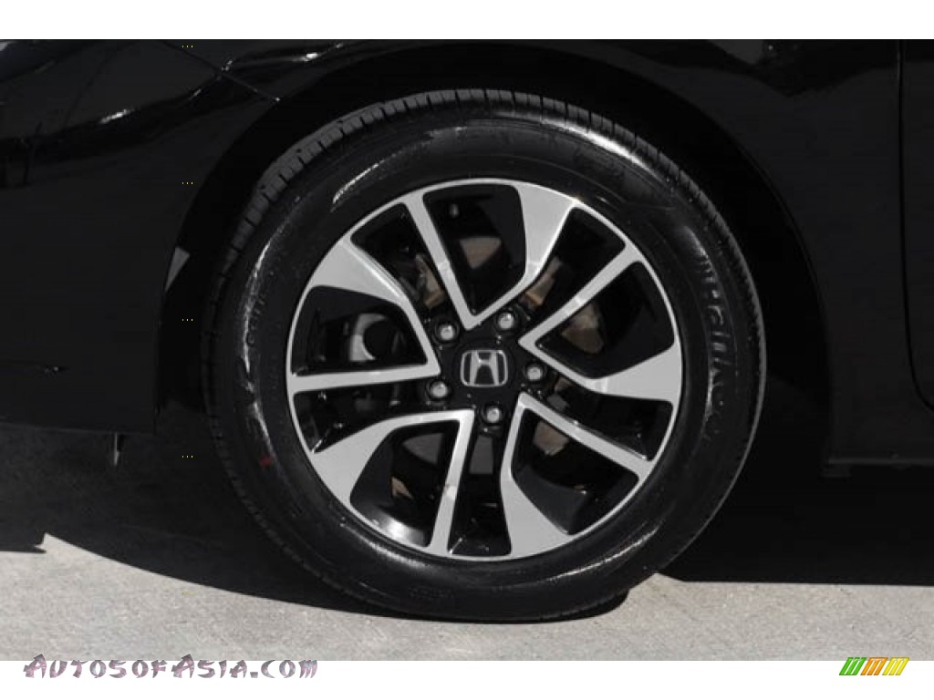 2015 Civic EX Sedan - Crystal Black Pearl / Black photo #37