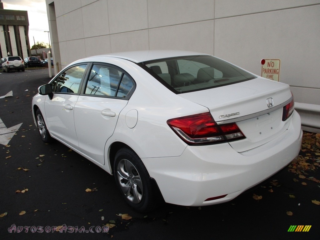 2015 Civic LX Sedan - Taffeta White / Beige photo #3