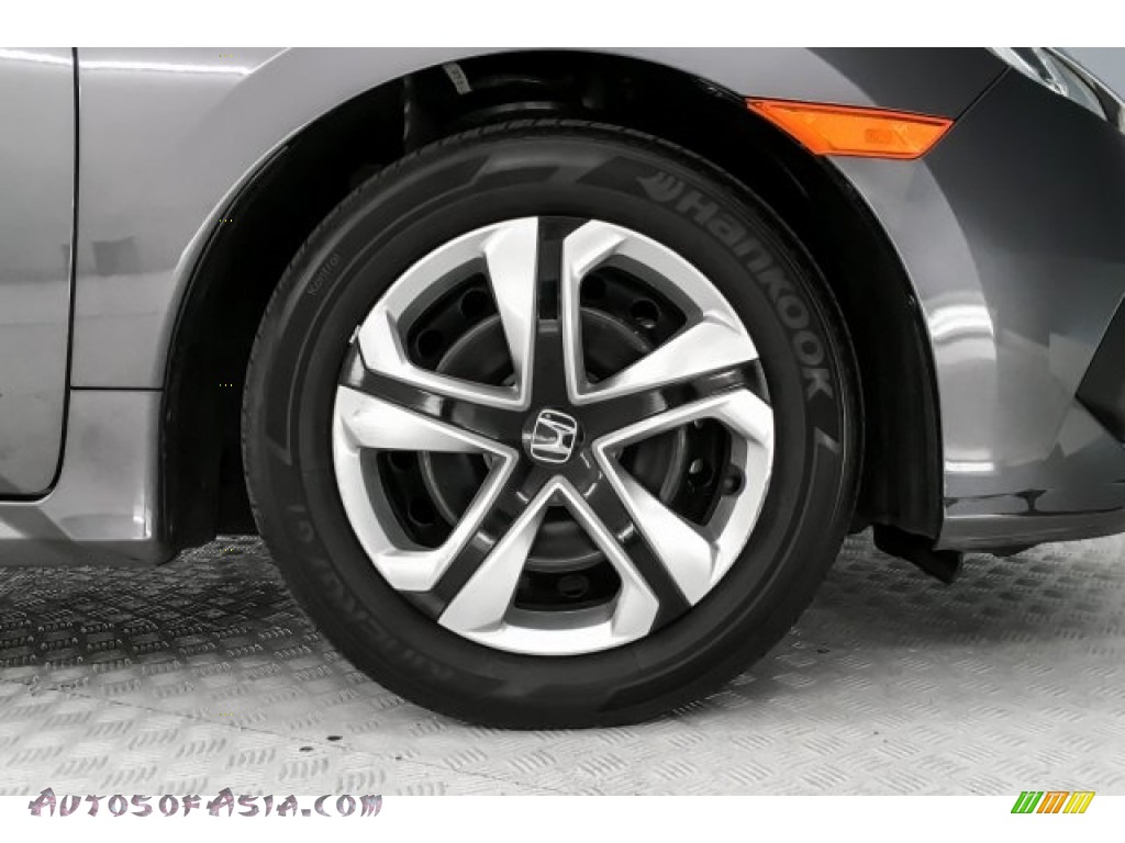 2017 Civic LX Sedan - Sonic Gray Pearl / Black photo #8