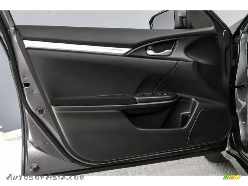 2017 Civic LX Sedan - Sonic Gray Pearl / Black photo #24