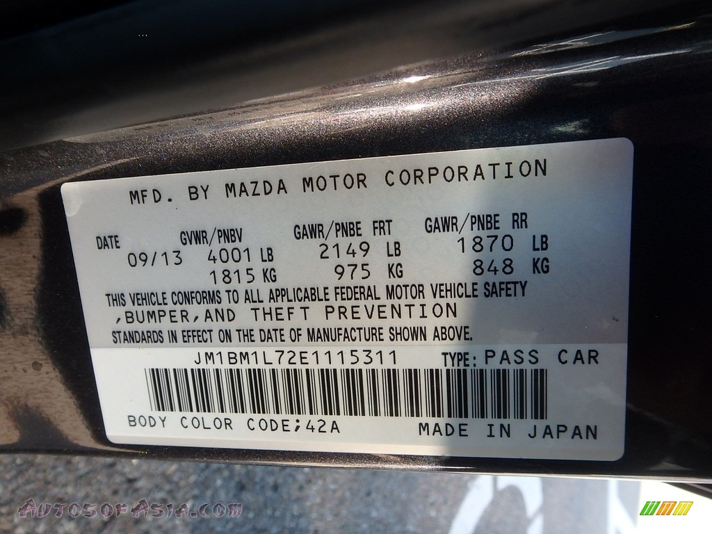 2014 MAZDA3 i Touring 5 Door - Meteor Gray Mica / Black photo #23